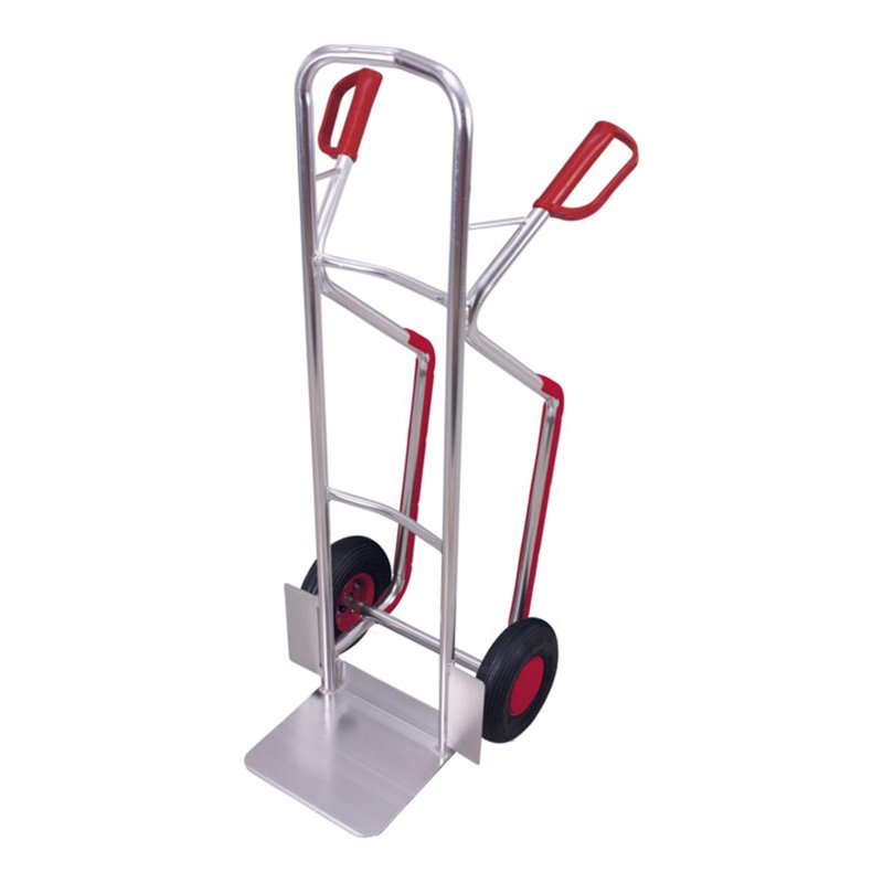 VARIOfit Aluminiumkarre mit Treppenkufen Luftbereifung Schaufel 320 x 250 mm