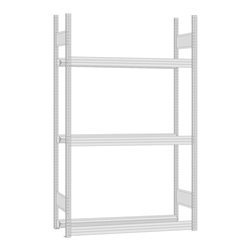 Regalwerk BERT-Reifenregal Grundfeld Stecksystem verzinkt HxBxT 2000x1285x500 mm