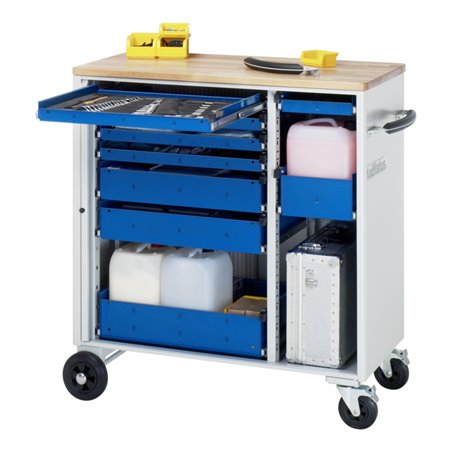 Rau Werkzeugwagen mit 7 Schubladen Buche BxTxH 1025x520x1080mm