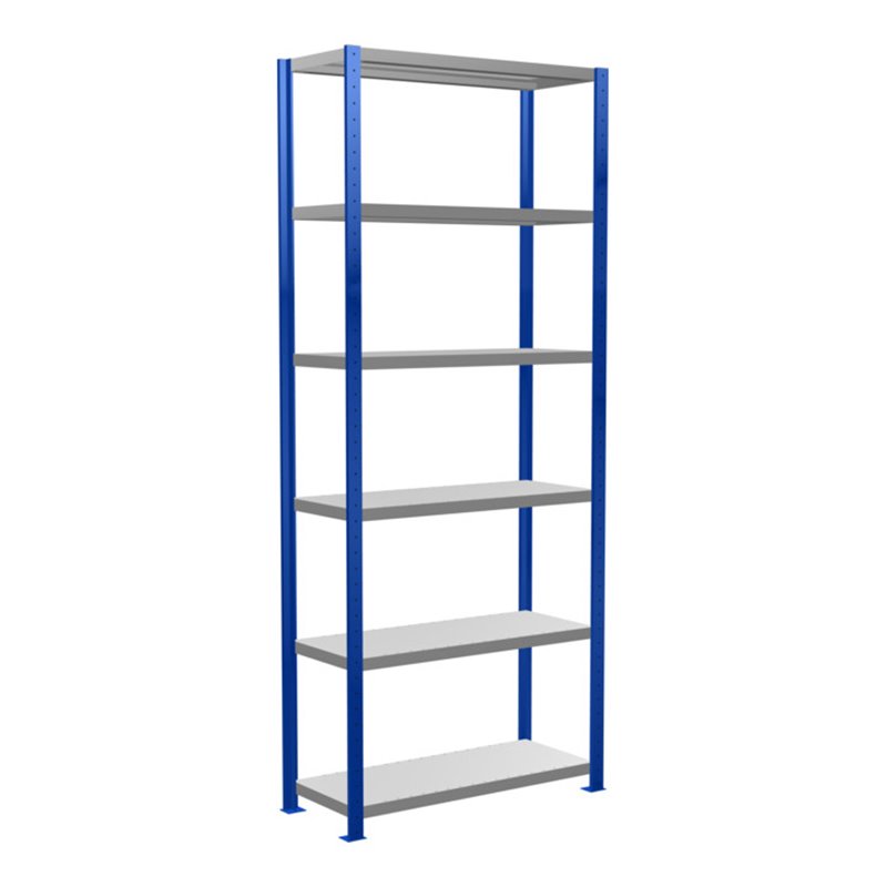 Schulte Grundregal Steckregal MULTIplus330 2500 x 1000 x 400 mm 6 Fachböden Kreuzstrebe RAL 5010 enzianblau/verzinkt