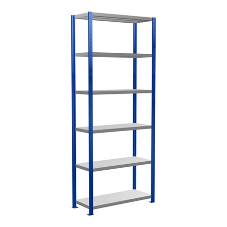 Schulte Grundregal Steckregal MULTIplus330 2500 x 1000 x 400 mm 6 Fachböden Kreuzstrebe RAL 5010 enzianblau/verzinkt