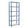 Schulte Grundregal Steckregal MULTIplus330 2500 x 1000 x 400 mm 6 Fachböden Kreuzstrebe RAL 5010 enzianblau/verzinkt