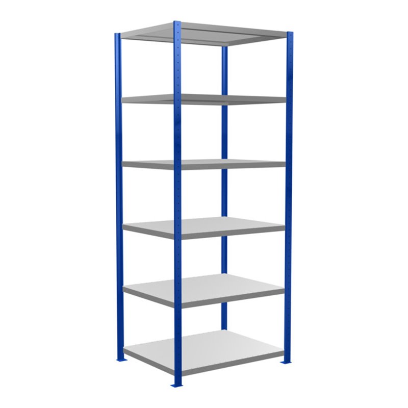 Schulte Grundregal Steckregal MULTIplus330 2500 x 1000 x 800 mm 6 Fachböden Kreuzstrebe RAL 5010 enzianblau/verzinkt