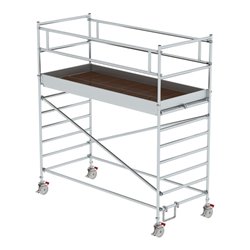 MUNK Alu-Rollgerüst mit Fahrbalken und Doppel-Plattform Plattform-Höhe 2,45 m Länge 3,00 m