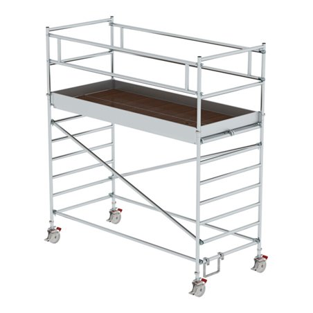 MUNK Alu-Rollgerüst mit Fahrbalken und Doppel-Plattform Plattform-Höhe 2,45 m Länge 3,00 m