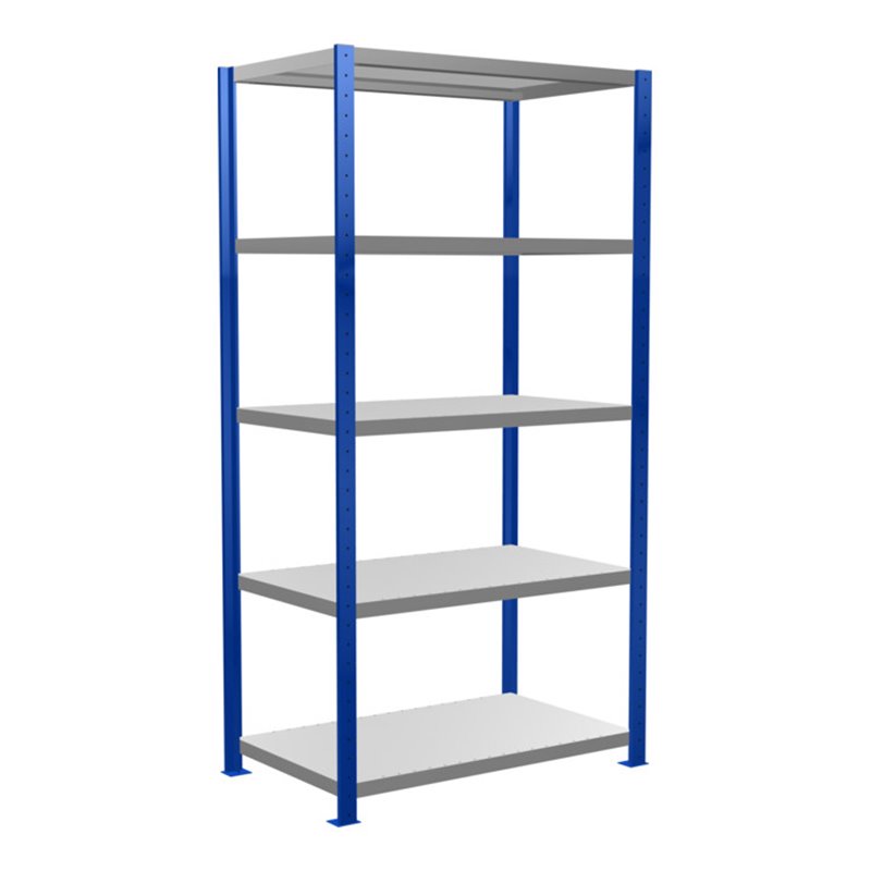 Schulte Grundregal Steckregal MULTIplus330 2000 x 1000 x 600 mm 5 Fachböden Kreuzstrebe RAL 5010 enzianblau/verzinkt