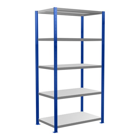 Schulte Grundregal Steckregal MULTIplus330 2000 x 1000 x 600 mm 5 Fachböden Kreuzstrebe RAL 5010 enzianblau/verzinkt