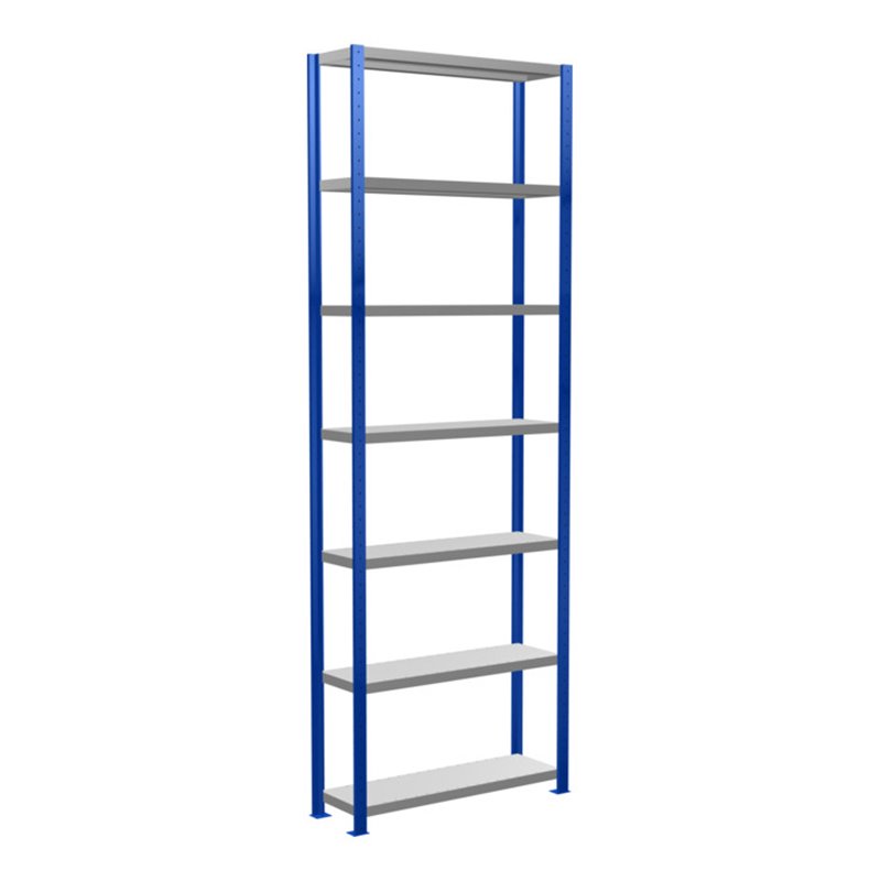 Schulte Grundregal Steckregal MULTIplus330 3000 x 1000 x 300 mm 7 Fachböden Kreuzstrebe RAL 5010 enzianblau/verzinkt