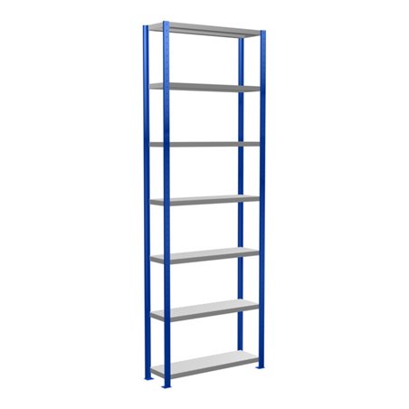 Schulte Grundregal Steckregal MULTIplus330 3000 x 1000 x 300 mm 7 Fachböden Kreuzstrebe RAL 5010 enzianblau/verzinkt