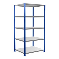 Schulte Grundregal Steckregal MULTIplus330 2000 x 1000 x 800 mm 5 Fachböden Kreuzstrebe RAL 5010 enzianblau/verzinkt