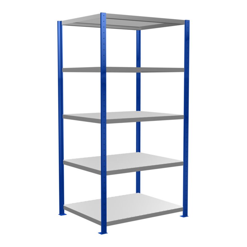 Schulte Grundregal Steckregal MULTIplus330 2000 x 1000 x 800 mm 5 Fachböden Kreuzstrebe RAL 5010 enzianblau/verzinkt