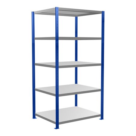 Schulte Grundregal Steckregal MULTIplus330 2000 x 1000 x 800 mm 5 Fachböden Kreuzstrebe RAL 5010 enzianblau/verzinkt