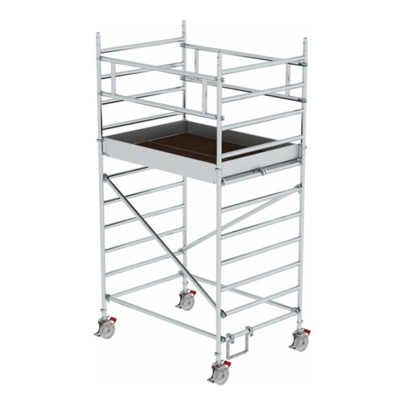 MUNK Alu-Rollgerüst mit Fahrbalken und Doppel-Plattform Plattform-Höhe 2,45 m Länge 1,80 m