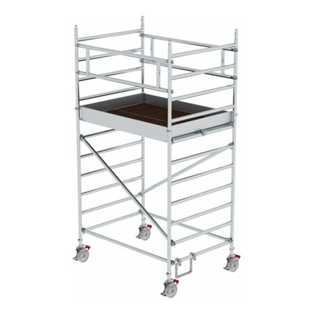 MUNK Alu-Rollgerüst mit Fahrbalken und Doppel-Plattform Plattform-Höhe 2,45 m Länge 1,80 m