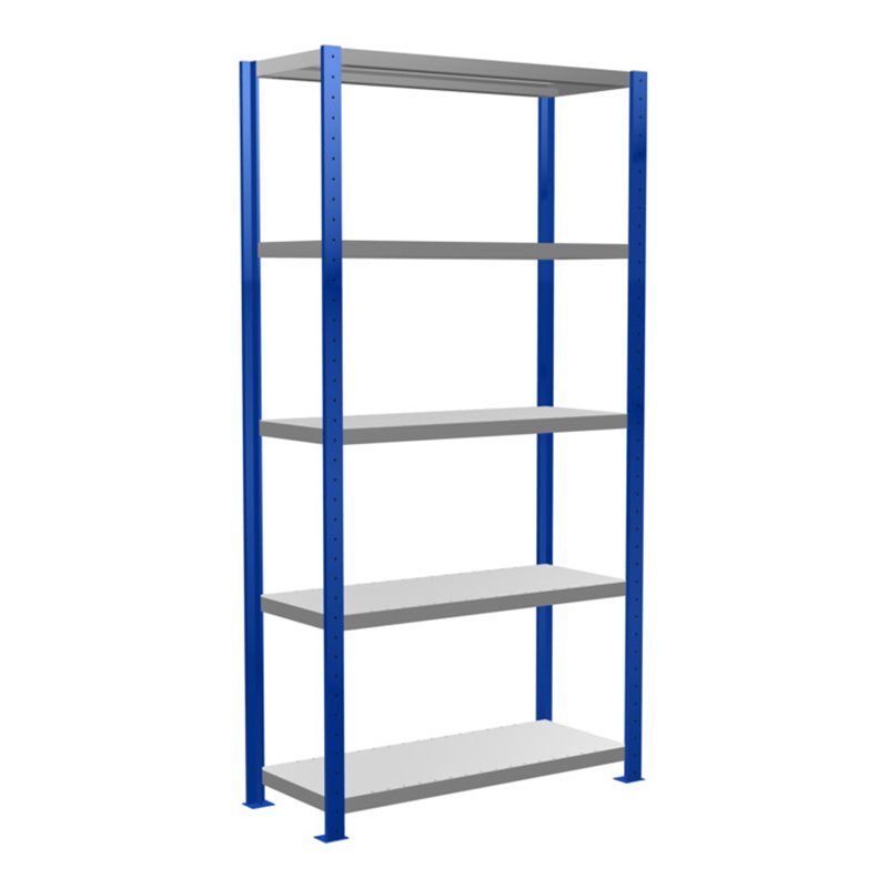 Schulte Grundregal Steckregal MULTIplus330 2000 x 1000 x 400 mm 5 Fachböden Kreuzstrebe RAL 5010 enzianblau/verzinkt