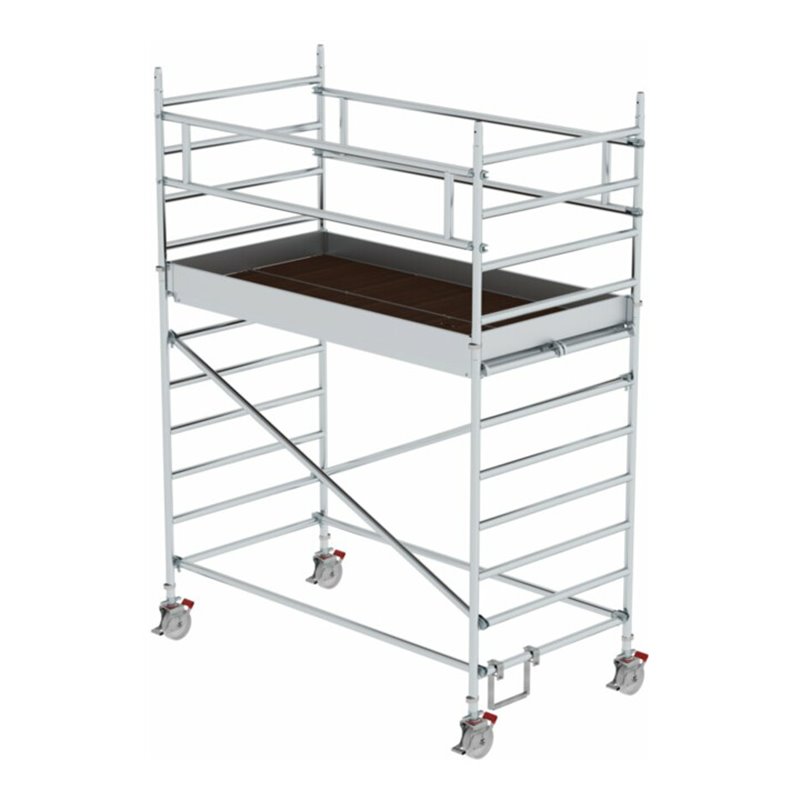 MUNK Alu-Rollgerüst mit Fahrbalken und Doppel-Plattform Plattform-Höhe 2,45 m Länge 2,45 m