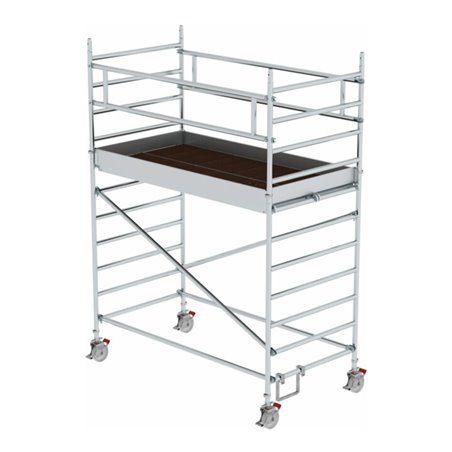 MUNK Alu-Rollgerüst mit Fahrbalken und Doppel-Plattform Plattform-Höhe 2,45 m Länge 2,45 m