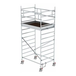 MUNK Alu-Rollgerüst mit Fahrbalken und Doppel-Plattform Plattform-Höhe 5,45 m Länge 2,45 m