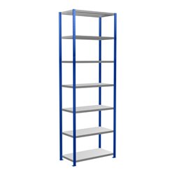 Schulte Grundregal Steckregal MULTIplus330 3000 x 1000 x 500 mm 7 Fachböden Kreuzstrebe RAL 5010 enzianblau/verzinkt