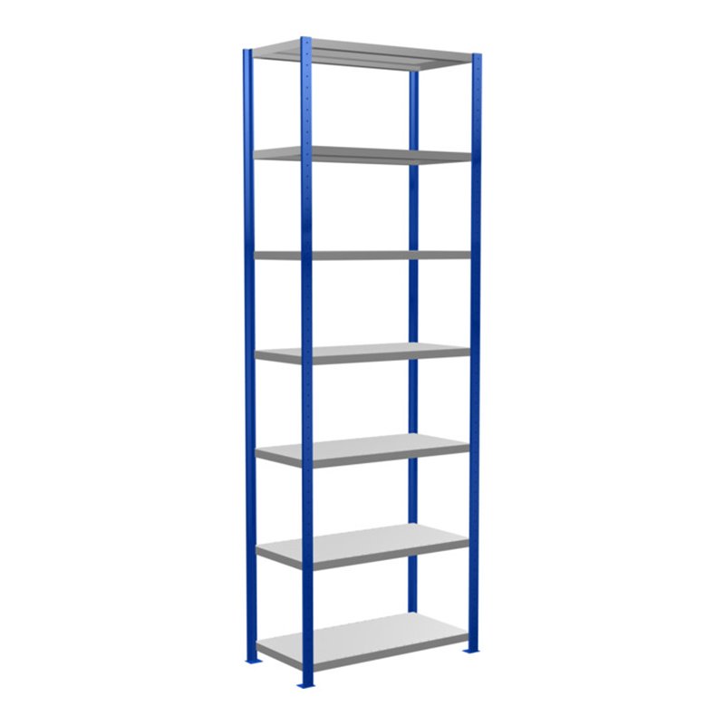 Schulte Grundregal Steckregal MULTIplus330 3000 x 1000 x 500 mm 7 Fachböden Kreuzstrebe RAL 5010 enzianblau/verzinkt