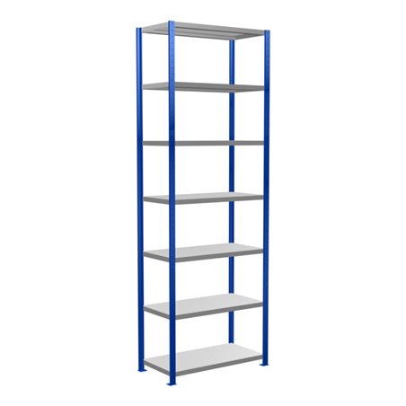 Schulte Grundregal Steckregal MULTIplus330 3000 x 1000 x 500 mm 7 Fachböden Kreuzstrebe RAL 5010 enzianblau/verzinkt