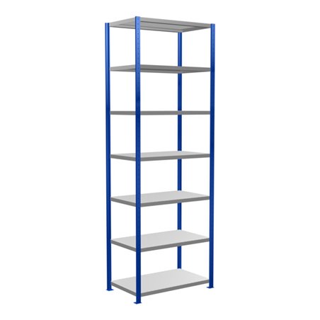 Schulte Grundregal Steckregal MULTIplus330 3000 x 1000 x 600 mm 7 Fachböden Kreuzstrebe RAL 5010 enzianblau/verzinkt