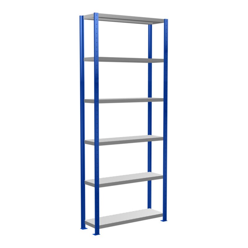 Schulte Grundregal Steckregal MULTIplus330 2500 x 1000 x 300 mm 6 Fachböden Kreuzstrebe RAL 5010 enzianblau/verzinkt