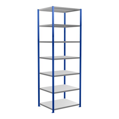 Schulte Grundregal Steckregal MULTIplus330 3000 x 1000 x 800 mm 7 Fachböden Kreuzstrebe RAL 5010 enzianblau/verzinkt