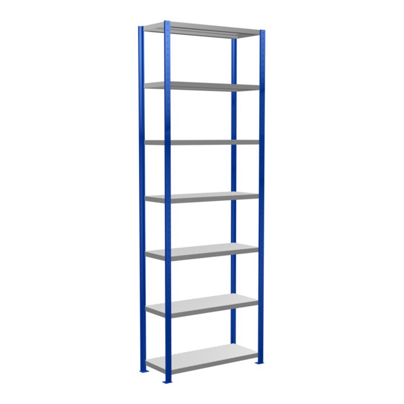 Schulte Grundregal Steckregal MULTIplus330 3000 x 1000 x 400 mm 7 Fachböden Kreuzstrebe RAL 5010 enzianblau/verzinkt