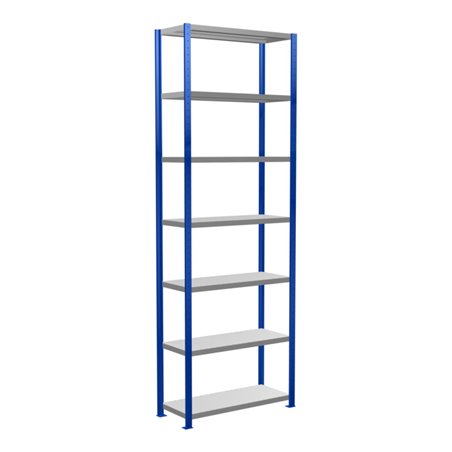 Schulte Grundregal Steckregal MULTIplus330 3000 x 1000 x 400 mm 7 Fachböden Kreuzstrebe RAL 5010 enzianblau/verzinkt