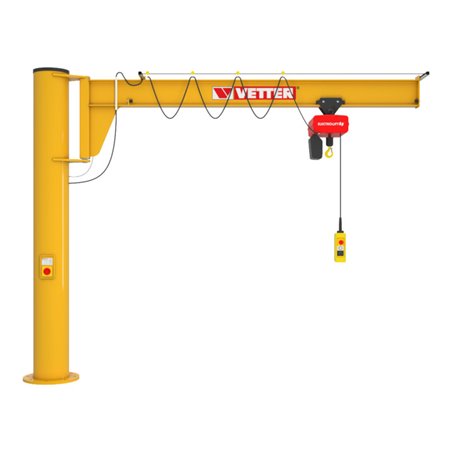 Vetter Säulenschwenkkran ASSISTENT + Verbundanker-System + Elektrokettenzug 250kg, 3,0m