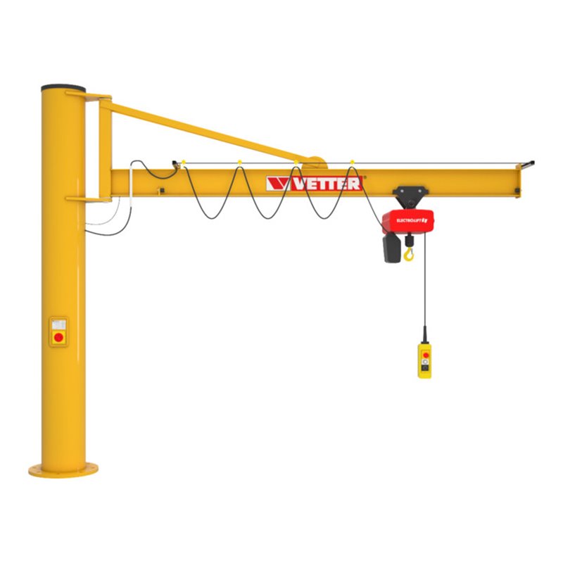 Vetter Säulenschwenkkran PRAKTIKUS + Verbundanker-System + Elektrokettenzug 250kg, 3,0m