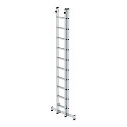 MUNK Aluminium-Schiebeleiter 2-teilig nivello®-Traverse 2 x 10 Sprossen