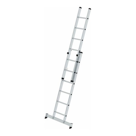 MUNK Aluminium-Schiebeleiter 2-teilig nivello®-Traverse 2 x 6 Sprossen