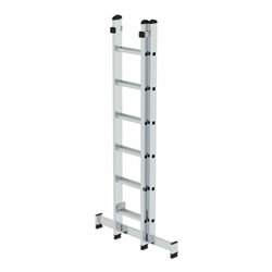 MUNK Aluminium-Schiebeleiter 2-teilig nivello®-Traverse 2 x 6 Sprossen