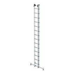 MUNK Aluminium-Schiebeleiter 2-teilig nivello®-Traverse 2 x 14 Sprossen