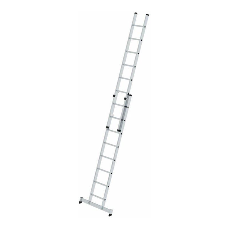 MUNK Aluminium-Schiebeleiter 2-teilig nivello®-Traverse 2 x 8 Sprossen