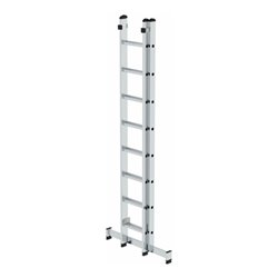 MUNK Aluminium-Schiebeleiter 2-teilig nivello®-Traverse 2 x 8 Sprossen