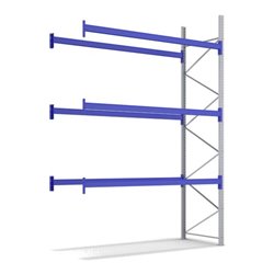 Bito Palettenregal-Set P1 Anbaufeld mit 3 Ebenen H4000xT1100xL2790 mm 600 kg, unmontiert enzianblau