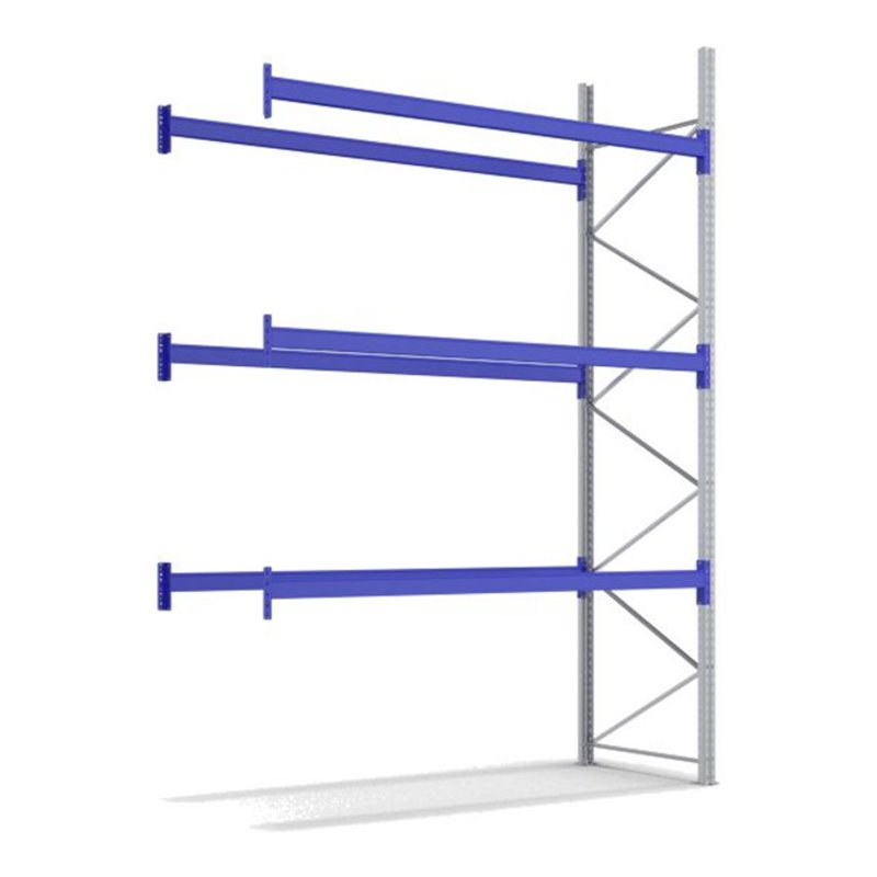 Bito Palettenregal-Set P1 Anbaufeld mit 3 Ebenen H4000xT1100xL2790 mm 600 kg, unmontiert enzianblau