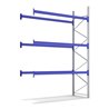 Bito Palettenregal-Set P1 Anbaufeld mit 3 Ebenen H4000xT1100xL2790 mm 600 kg, unmontiert enzianblau