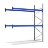 Bito Palettenregal-Set P2 Anbaufeld mit 2 Ebenen H5500xT1100xL1890 mm 1000 kg, unmontiert enzianblau
