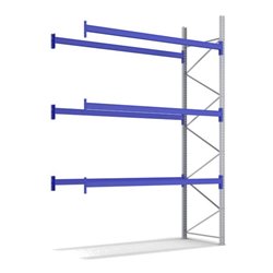 Bito Palettenregal-Set P2 Anbaufeld mit 3 Ebenen H4000xT1100xL2790 mm 800 kg, unmontiert enzianblau