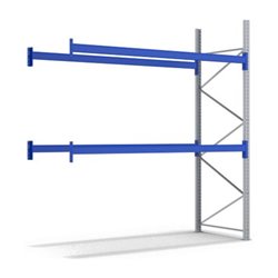 Bito Palettenregal-Set P2 Anbaufeld mit 3 Ebenen H6000xT1100xL2790 mm 800 kg, unmontiert enzianblau