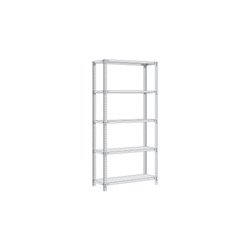 Regalwerk RUDI-Schraubregal 350 Grundregal HxBxT 2000x870x500 mm verzinkt Winkelprofil