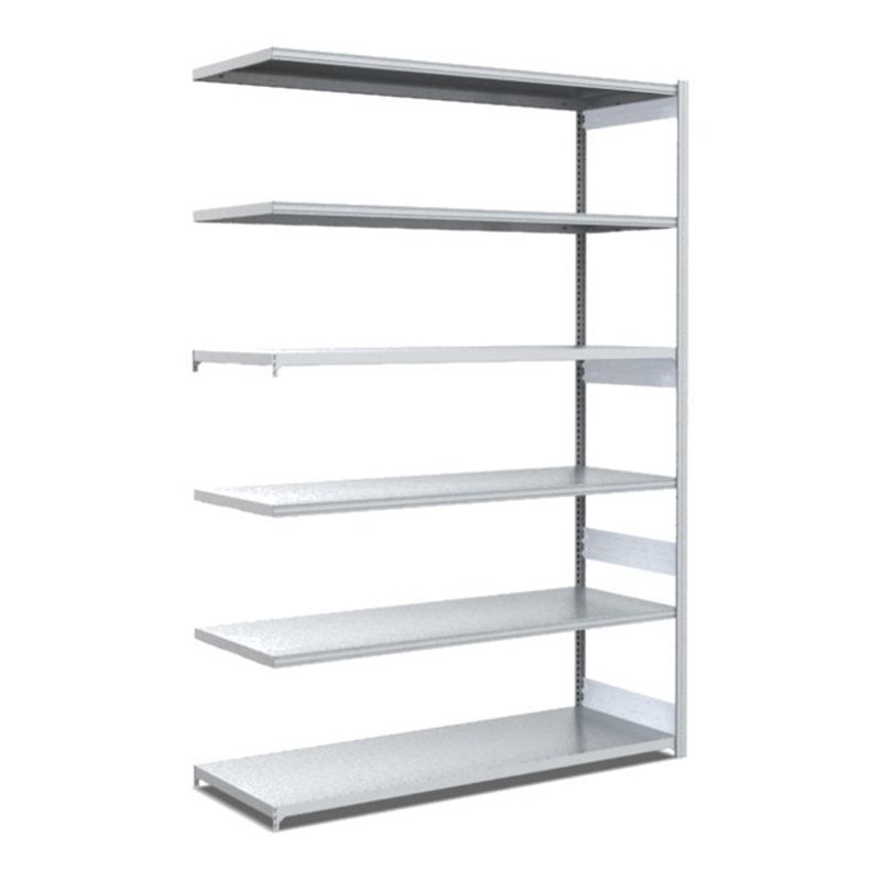 Bito Fachbodenregal Typ:L L1308xH2500xT624 mm, Anbaufeld 100 kg verzinkt