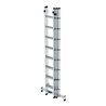 MUNK Aluminium-Schiebeleiter 3-teilig nivello®-Traverse 3 x 8 Sprossen