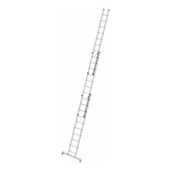 MUNK Aluminium-Schiebeleiter 3-teilig nivello®-Traverse 3 x 10 Sprossen
