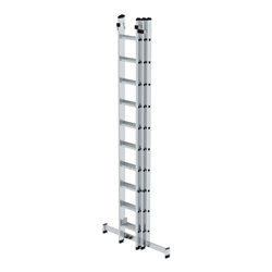 MUNK Aluminium-Schiebeleiter 3-teilig nivello®-Traverse 3 x 10 Sprossen