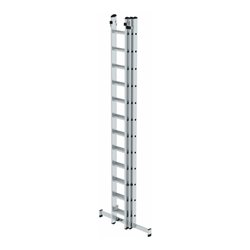 MUNK Aluminium-Schiebeleiter 3-teilig nivello®-Traverse 3 x 12 Sprossen